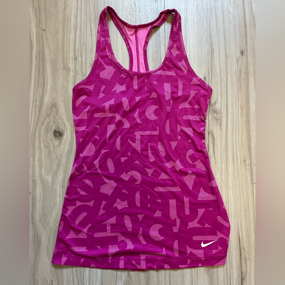 Nike Pink Racerback Fitted Tank Top